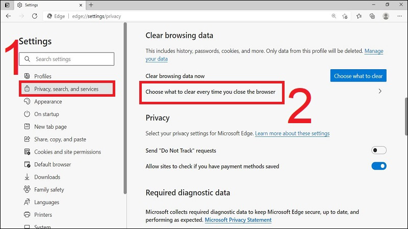 Chọn kiểu dữ liệu m&agrave; bạn muốn x&oacute;a